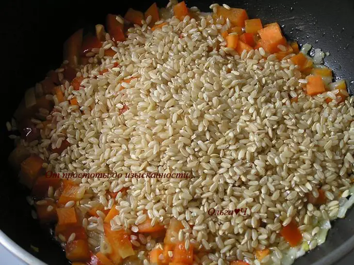 Плов из коричневого риса с овощами: шаг 3