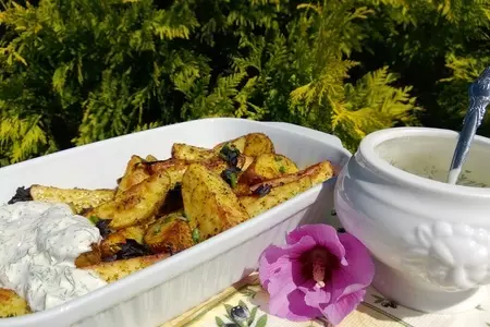 Картошка по-селянски с чесночным соусом: шаг 6
