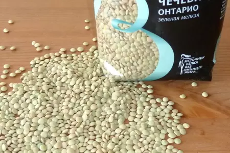 О-гратен (gratin) из зеленой чечевицы с грибами: шаг 1
