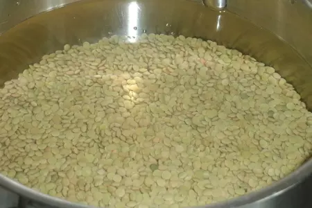 О-гратен (gratin) из зеленой чечевицы с грибами: шаг 2