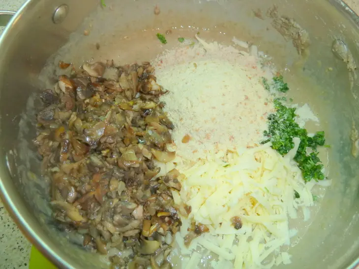 О-гратен (gratin) из зеленой чечевицы с грибами: шаг 4