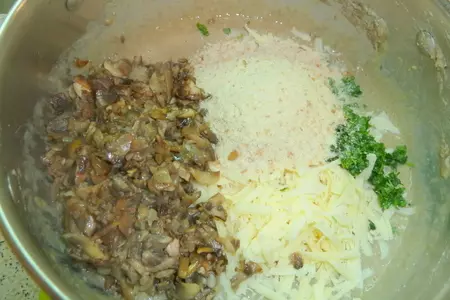 О-гратен (gratin) из зеленой чечевицы с грибами: шаг 4