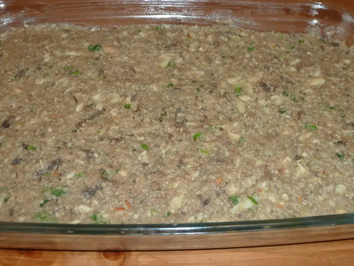 О-гратен (gratin) из зеленой чечевицы с грибами: шаг 5