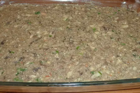О-гратен (gratin) из зеленой чечевицы с грибами: шаг 5