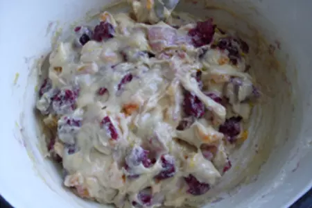 Кекс с вишней и курагой: шаг 3