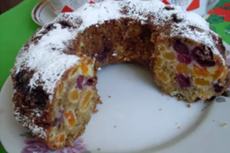 Кекс с вишней и курагой: шаг 7