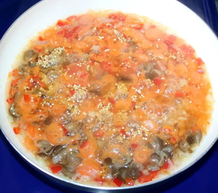 Рисовые корзиночки с киноа,овощами и грибами: шаг 4