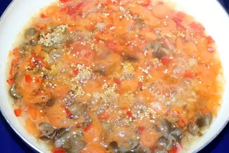 Рисовые корзиночки с киноа,овощами и грибами: шаг 4