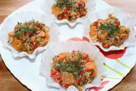 Рисовые корзиночки с киноа,овощами и грибами: шаг 8