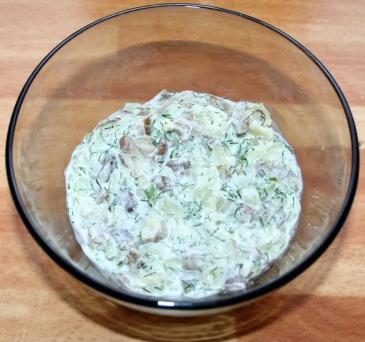 Горячая закуска "лукошко с грибами": шаг 8