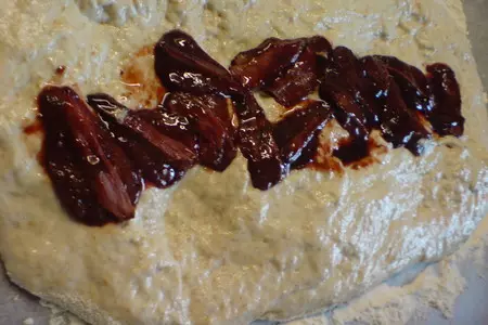 Чиабатта с запечённой клубникой//ciabatta: шаг 5