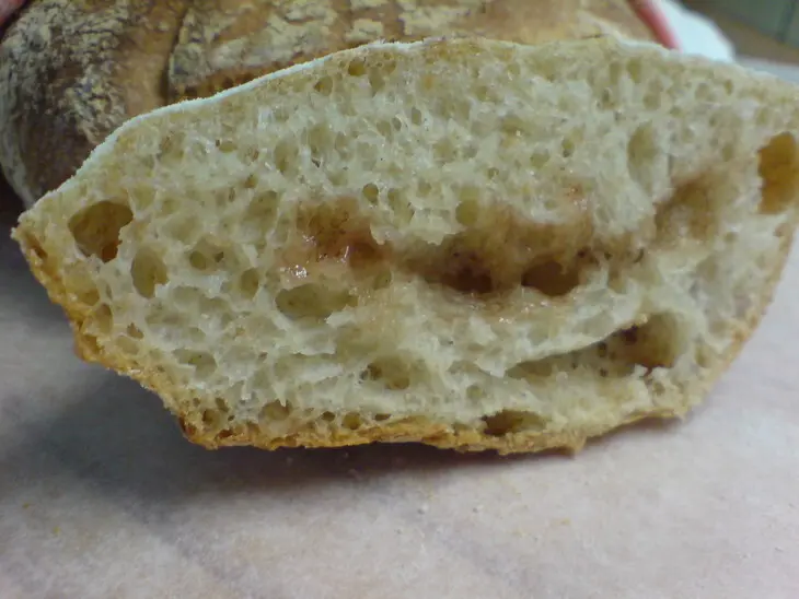 Чиабатта с запечённой клубникой//ciabatta: шаг 9