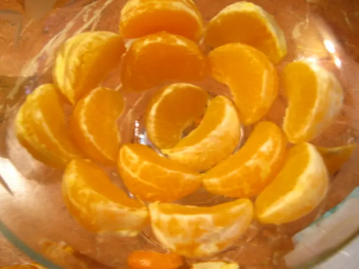 Желе из каркаде с мандаринами: шаг 2