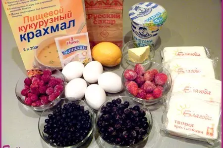 Творожный десерт с лесными ягодами: шаг 1