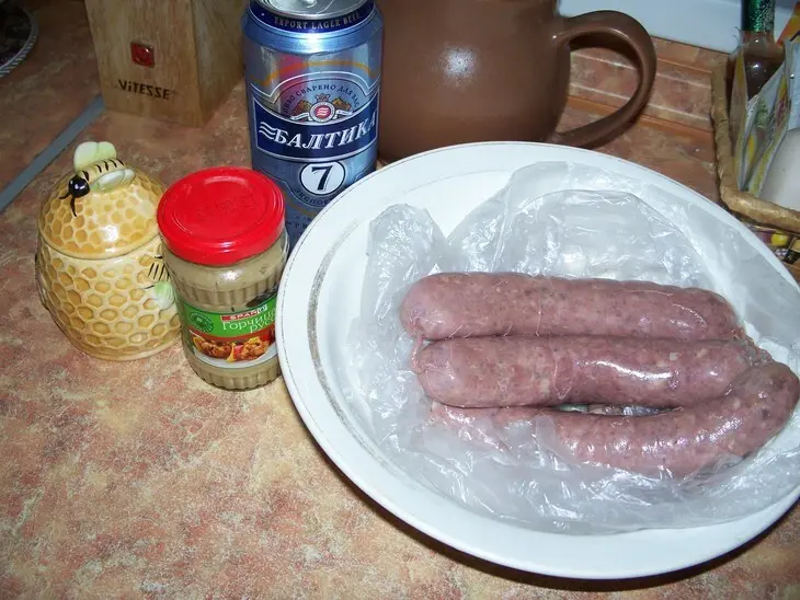 Маринованные колбаски-гриль с картошечкой-гриль: шаг 1