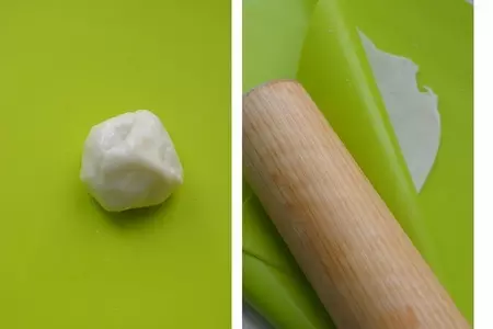 Мешочки из моцареллы с фруктами: шаг 6