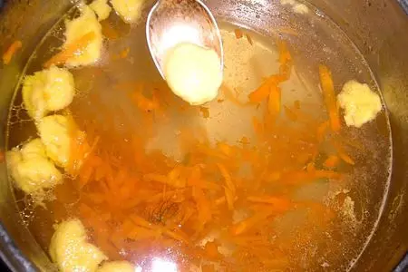 Супчик с украинскими клёцкаи " кулинарное вдохновение": шаг 5