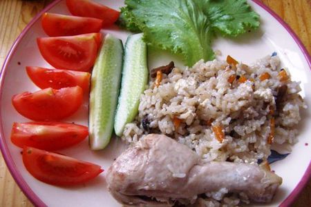 Горшочки с рисом, курицей и грибами: шаг 8