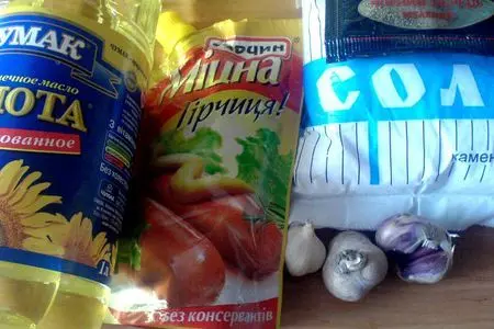 Огурцы с горчицей, закусочные: шаг 1