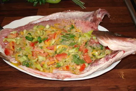 Карп с овощами: шаг 4