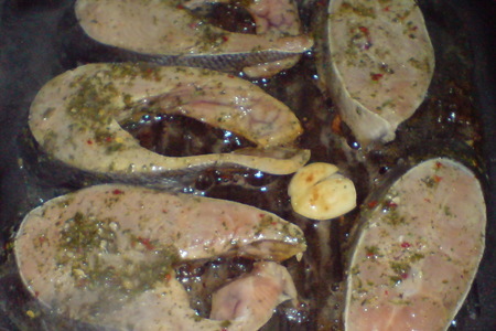 Рыбные стейки,жаренные на гриле(вариант): шаг 3