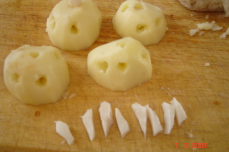 "ёжики" из картофеля: шаг 1