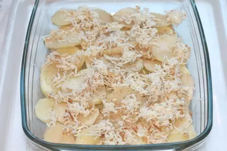 Картофельный гратен с зелёным горошком: шаг 2
