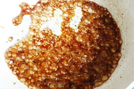 Жаренный тофу под карамельным соусом.: шаг 6