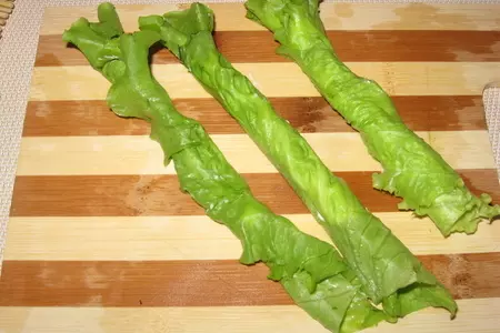 Роллы с овощами и творожным сыром: шаг 3
