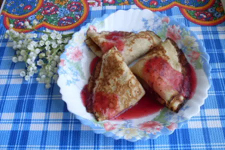 Блинчики с яблоками и клюквенным соусом: шаг 7