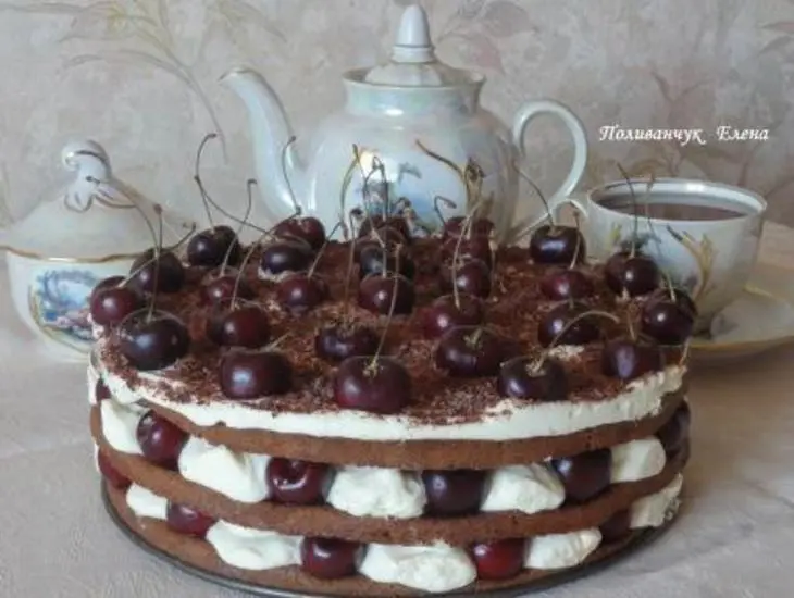 Восхитительный торт  “черный лес” (  нем. schwarzwälder kirschtorte): шаг 13