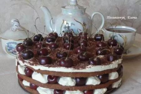 Восхитительный торт  “черный лес” (  нем. schwarzwälder kirschtorte): шаг 13