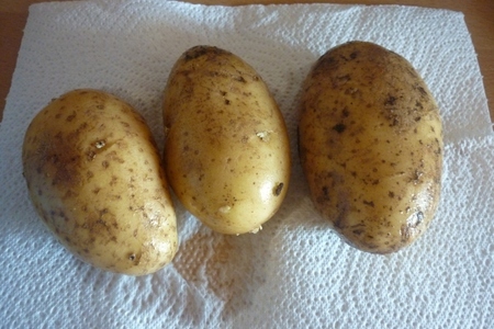 Картофельные гнёзда с козьим сыром и щавелём: шаг 1
