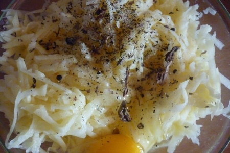 Картофельные гнёзда с козьим сыром и щавелём: шаг 2