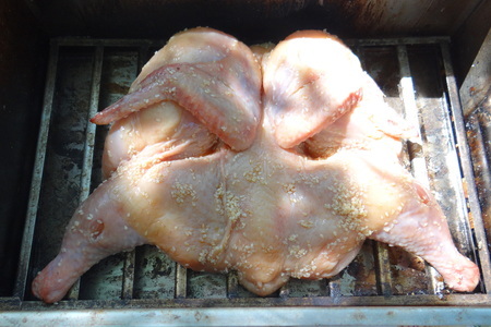 Копченая курица, маринованная в соево-медовом маринаде с кунжутом: шаг 6