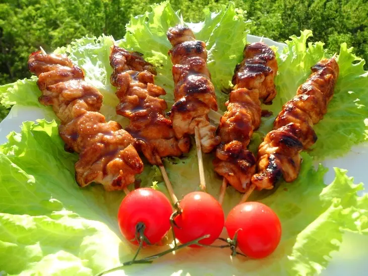 Шашлык "кусияки" пятиминутка: шаг 9