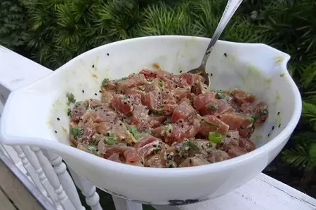 Ахи поке с васаби соусом: шаг 6