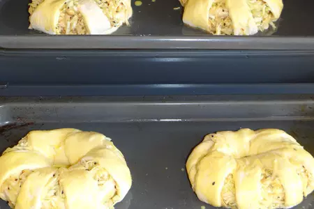 Открытые булочки с маринованной капустой, сыром и кунжутом (идеи для пикника): шаг 7