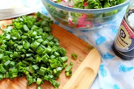 Салат с молодым картофелем и овощами: шаг 6