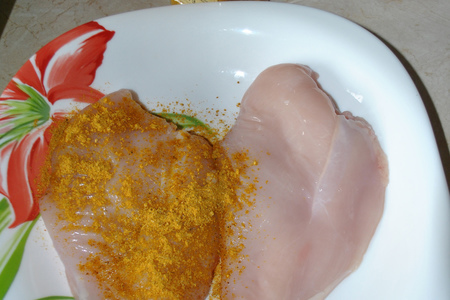 Экзотическая курица с булгуром и сальсой из манго: шаг 1