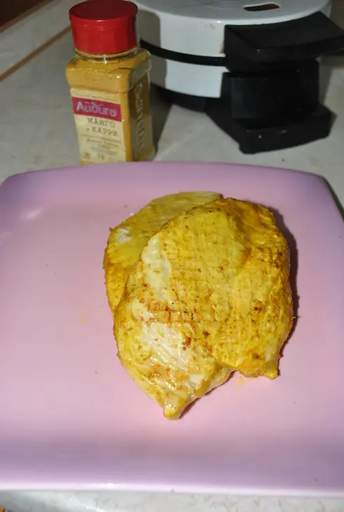 Экзотическая курица с булгуром и сальсой из манго: шаг 4