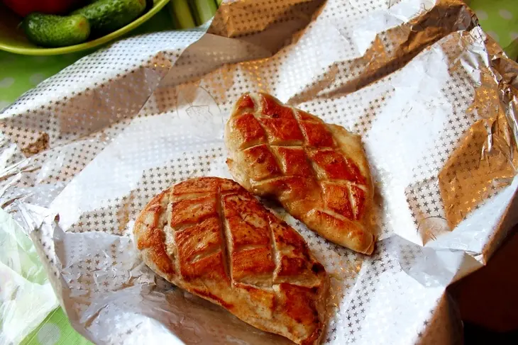 Лаваш с овощами и курицей: шаг 3