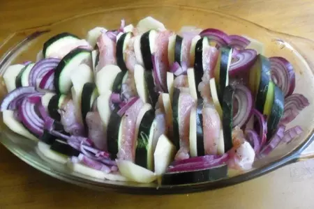 Индейка с кабачками, луком и картофелем: шаг 5