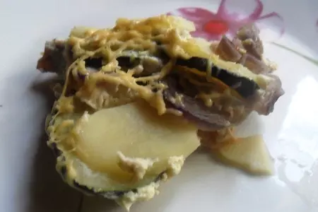 Индейка с кабачками, луком и картофелем: шаг 10