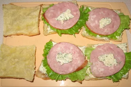 Мильфей с ветчиной: шаг 7