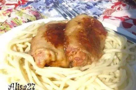 Куриные бедрышки в йогурте с итальянскими травами со спагетти: шаг 4