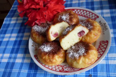 Сырники с клюквой из духовки: шаг 7