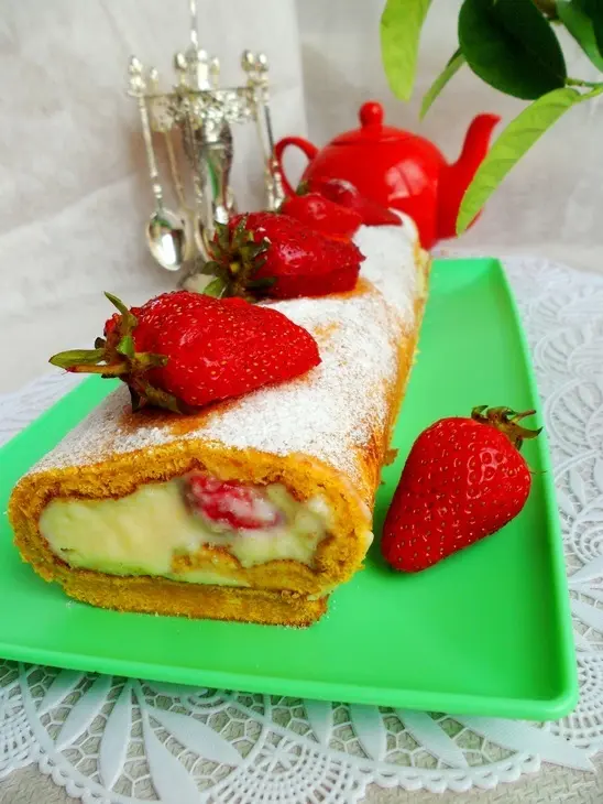 Морковный рулет с нежнейшим кремом из манки: шаг 9