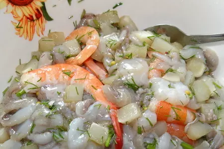 Закусочные тарталетки с морепродуктами (идеи для пикника): шаг 3