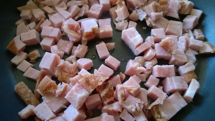 Полента с ветчиной, оливками и помидорами черри: шаг 2